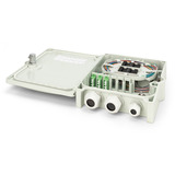 Digitus FTTH/FTTB-Anschlussgehäuse - bestückt, OS2 12 Fasern, Spleißbox grau