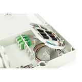 Digitus FTTH/FTTB-Anschlussgehäuse - bestückt, OS2 12 Fasern, Spleißbox grau