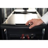 Digitus Modulare HD LCD KVM Konsole mit 17" TFT 8 Port Cat 5, KVM-Switch schwarz, deutsches Tastaturlayout, 8 Port Cat 5 KVM-Switch, Touchpad