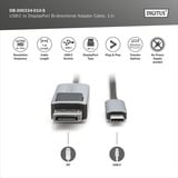 Digitus USB4 Gen 2x2 Adapterkabel USB-C > DisplayPort schwarz/grau, 1 Meter