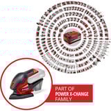 EINHELL Power X-Change Akku-Multischleifer TE-OS 18/150 Li-Solo rot/schwarz, ohne Akku und Ladegerät
