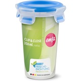Emsa CLIP & CLOSE Frischhaltedose 0,35 Liter transparent/blau, rund, Ø 9,2cm