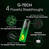 GP Batteries GP Ultra Plus Alkaline Batterie AA Mignon Longlife, LR06, 1,5Volt 4 Stück, mit neuer G-Tech Technologie