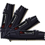 G.Skill DIMM 64 GB DDR4-3600 (4x 16 GB) Quad-Kit, Arbeitsspeicher schwarz, F4-3600C14Q-64GVKA, Ripjaws V, INTEL XMP