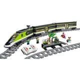 LEGO 60337 City Personen-Schnellzug, Konstruktionsspielzeug Set mit ferngesteuertem Zug mit Scheinwerfern, 2 Wagen und 24 Schienen-Elementen