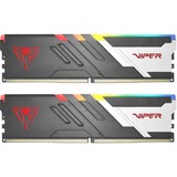 Patriot DIMM 32 GB DDR5-6200 Kit, Arbeitsspeicher schwarz/weiß, PVVR532G620C40K, Viper Venom RGB, XMP