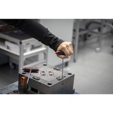 Wiha Stiftschlüssel-Set Hex, mit Quergriff ComfortGrip, Schraubendreher schwarz/rot, 6-teilig mit Seitenabtrieb, mit Werkbankständer
