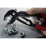 Wiha Wasserpumpenzange QuickFix Classic automatisch, Rohr- / Wasserpumpen-Zange schwarz/rot, 180mm