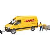 bruder 02671 MB Sprinter DHL mit Fahrer, Modellfahrzeug gelb