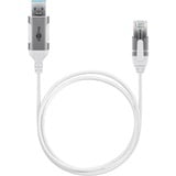 goobay Ethernet-Adapterkabel USB-A 3.2 Gen1 > RJ-45, Slim weiß, 10 Meter