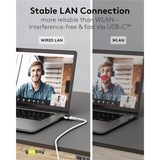 goobay Ethernet-Adapterkabel USB-C 3.2 Gen2 > RJ-45, Slim weiß, 15 Meter