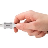 goobay Ethernet-Adapterkabel USB-C 3.2 Gen2 > RJ-45, Slim weiß, 15 Meter