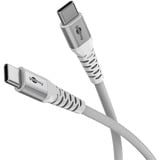 goobay Supersoftes USB 2.0 Textilkabel, USB-C Stecker > USB-C Stecker weiß, 0,5 Meter