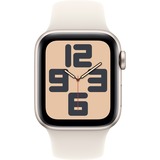 Apple Watch SE, Smartwatch champagner, Aluminium, 40 mm, Sportarmband Polarstern M/L