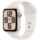 Apple Watch SE, Smartwatch champagner, Aluminium, 40 mm, Sportarmband Polarstern M/L