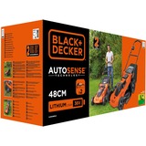 BLACK+DECKER Akku-Rasenmäher CLMA4825L2, 36Volt orange/schwarz, 2x Li-Ionen Akku 2,5 Ah