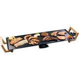 Bestron Teppanyaki XL ABP603BB, Elektro-Grillplatte schwarz/holz, 1.800 Watt