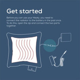 Beurer HK 77 Heaty obsidian-blue, Heizkissen dunkelblau, Samtbezug