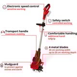 EINHELL Akku-Bodenhacke GE-CR 18/20 Li E - Solo, 18Volt rot/schwarz, ohne Akku und Ladegerät