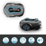 GARDENA Mähroboter smart SILENO free 800m² Set grau/türkis, Li-Ionen Akku, mit smart Gateway, LONA-Technologie