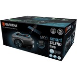 GARDENA Mähroboter smart SILENO free 800m² Set grau/türkis, Li-Ionen Akku, mit smart Gateway, LONA-Technologie