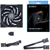 Lian Li UNI FAN TL140, Gehäuselüfter schwarz, 144 mm