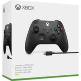 Microsoft Xbox Wireless Controller, Gamepad schwarz, Carbon Black, inkl. USB-C-Kabel