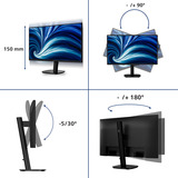Philips 27B2N3200A, LED-Monitor 68.5 cm (27 Zoll), schwarz, FullHD, IPS, DP, HDMI, 120Hz Panel