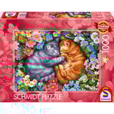 Schmidt Spiele Schlafende Samtpfoten, Puzzle 1000 Teile