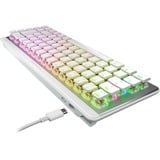 Turtle Beach Vulcan II Mini Air, Gaming-Tastatur weiß/aluminium, DE-Layout, TITAN II Optical Red