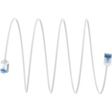 goobay Ultraflexibles Cat.6a Patchkabel slim, U/FTP weiß, 10 Meter, extrakurze Stecker