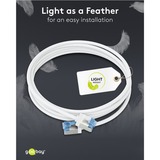 goobay Ultraflexibles Cat.6a Patchkabel slim, U/FTP weiß, 10 Meter, extrakurze Stecker