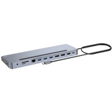 i-tec USB-C Metal Ergonomic Triple 4K Docking Station, Dockingstation HDMI, DP, USB-C, PD