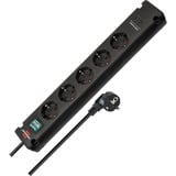 Brennenstuhl Bremounta Steckdosenleiste 5-fach, 2x USB-C schwarz, 3 Meter Kabel, 2x USB, mit Sicherheitsschalter
