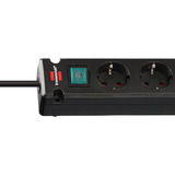 Brennenstuhl Bremounta Steckdosenleiste 5-fach, 2x USB-C schwarz, 3 Meter Kabel, 2x USB, mit Sicherheitsschalter
