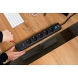 Brennenstuhl Bremounta Steckdosenleiste 5-fach, 2x USB-C schwarz, 3 Meter Kabel, 2x USB, mit Sicherheitsschalter