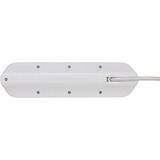 Brennenstuhl estilo Eck-Steckdosenleiste 4-fach weiß/edelstahl, 2 Meter, 2x USB