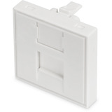 Digitus 45x45 mm Frontplatte für Kabelkanäle, Blende weiß, Mit Beschriftungsfeld 