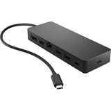 HP Universeller USB-C-Multiport-Hub Generalüberholt, Dockingstation schwarz, USB-A, USB-C, HDMI, DisplayPort, RJ45