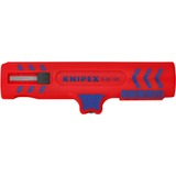 KNIPEX Universal-Abisolier-/ Abmantelungswerkzeug 16 85 125 SB rot/blau, für Rund- und Feuchtraumkabel