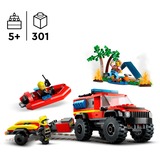 LEGO 60412 City Feuerwehrgeländewagen mit Rettungsboot, Konstruktionsspielzeug 