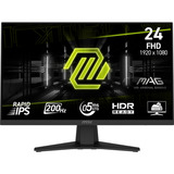 MSI MAG 244F, Gaming-Monitor 60.5 cm (23.8 Zoll), schwarz, FullHD, Rapid-IPS, HDMI, DP, Free-Sync-Premium, Adaptive-Sync, 200Hz Panel