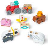Spin Master Melissa & Doug - Blockables Bauernhof Spielset, Konstruktionsspielzeug 