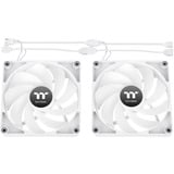 Thermaltake CT120 Reverse ARGB Sync PC Cooling Fan White, Gehäuselüfter weiß, 2er Pack, ohne Controller, Reverse, 120 mm