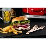 Ariete Hamburger-Grill Party Time, Elektro-Grillplatte rot/silber, 1.200 Watt, 50's Style