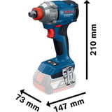 Bosch Professional Akku-Drehschlagschrauber Set GDX 18 Volt 285 Nm mit 2 Akkus 5,0 Ah und 31-teiligem Bit-Set in L-BOXX, Werkzeug-Set Boxed