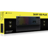 Corsair SKIFF 100 PLUS, Gaming-Tastatur schwarz, DE-Layout, Rubberdome
