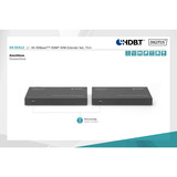 Digitus 4K HDBaseT HDMI KVM Extender Set, HDMI Verlängerung schwarz, 70 m