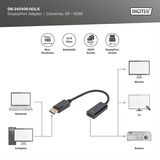 Digitus DisplayPort auf HDMI Adapter / Konverter schwarz