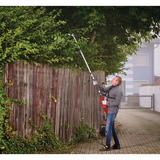EINHELL Elektro-Stab-Heckenschere / -Säge GC-HC 90/2046 T rot/schwarz, 900 Watt, 2in1-Gerät: Teleskop-Heckenschere und Hochentaster